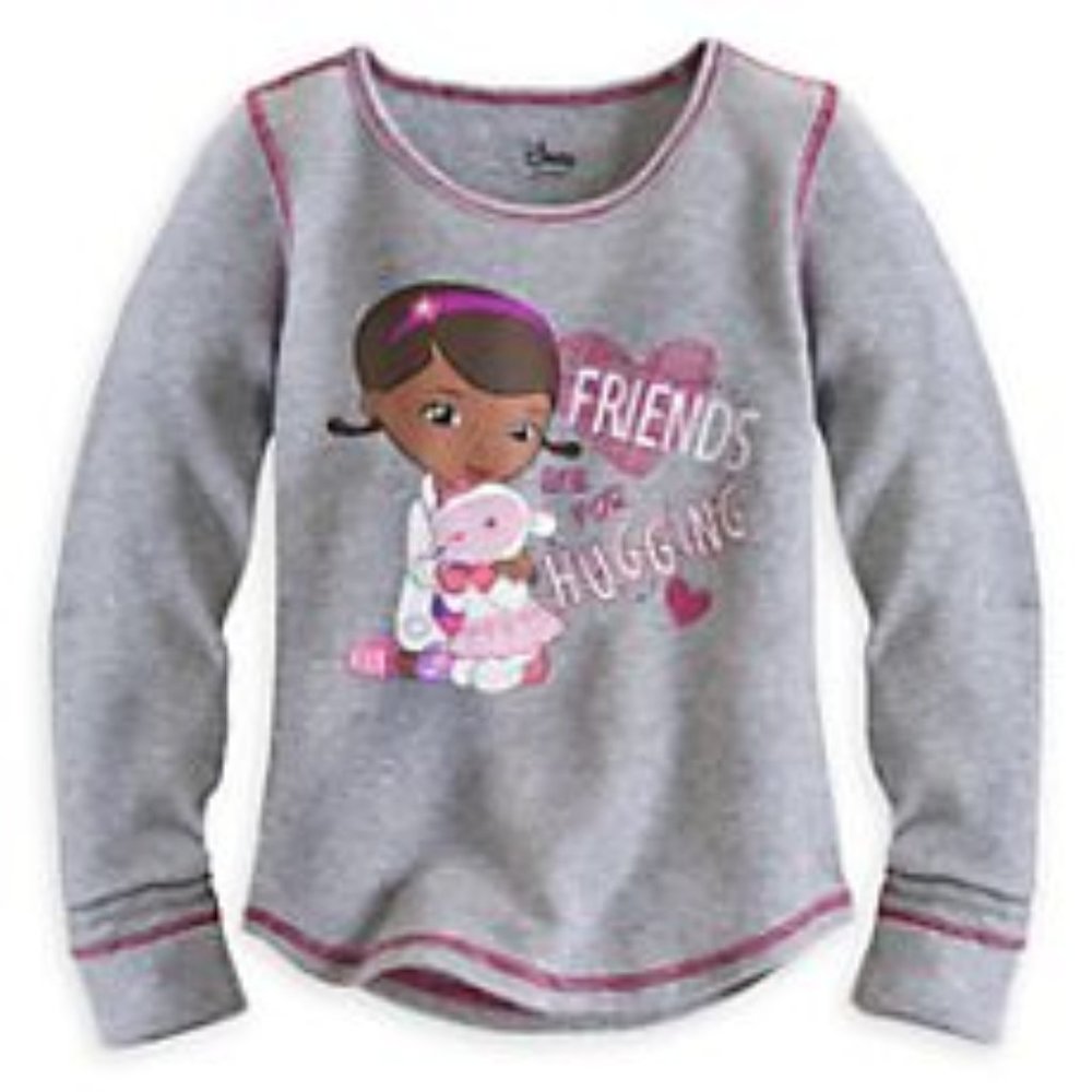 Disney Store Doc McStuffins Girl Thermal Top Long Sleeve NWT